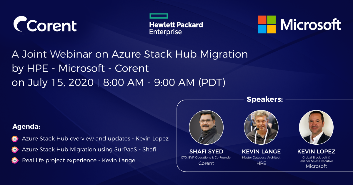 A Joint Webinar on Azure Stack Hub Migration by HPE - Microsoft - Corent